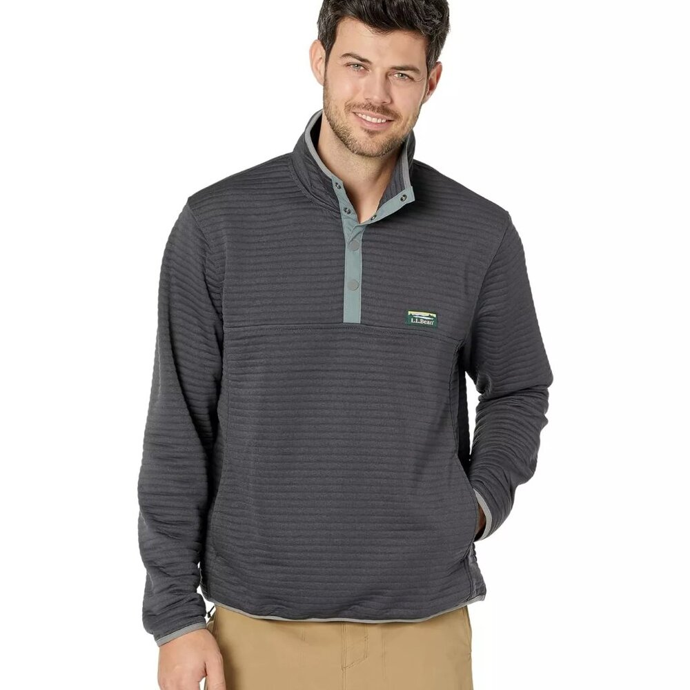 L.L. Bean Airlight Knit Pullover Grey M